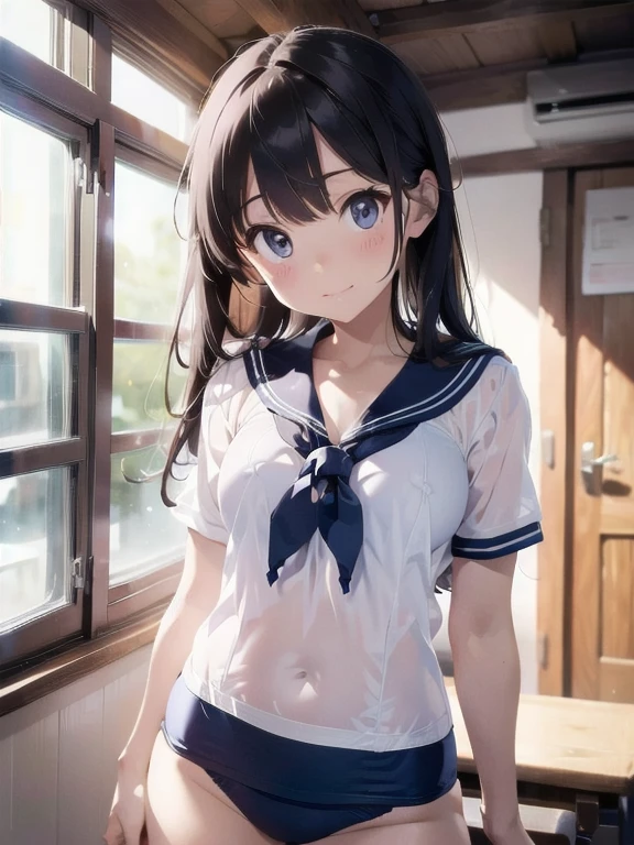 underwear(School Swimsuit),Sailor suit(White blouse),