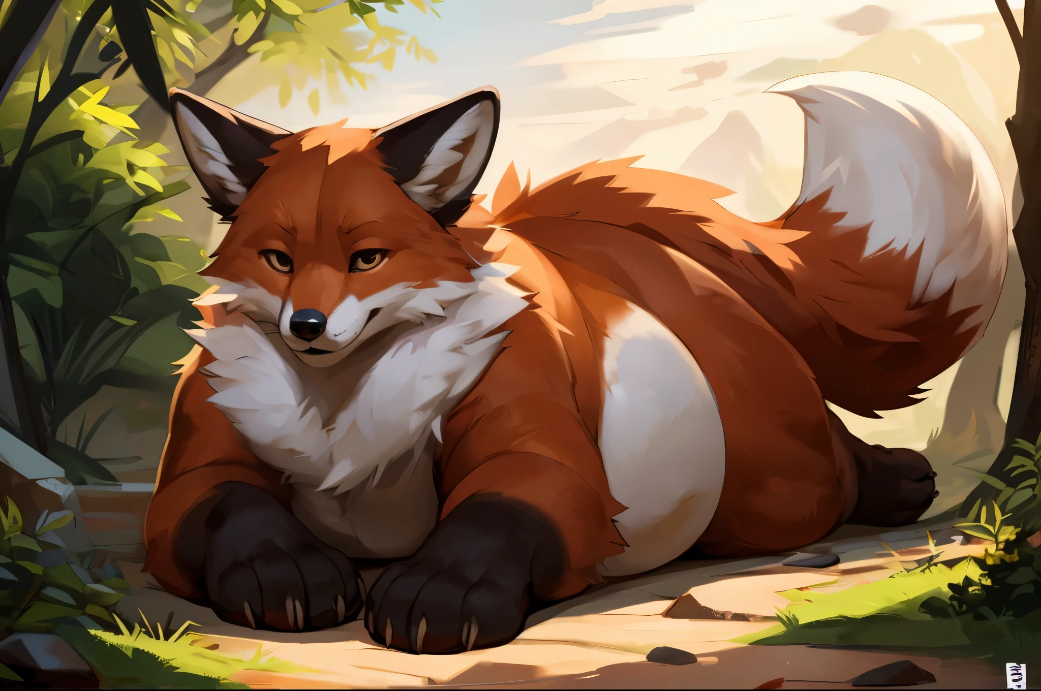 4k ultra quality, 4k full body view,(ultra high detailed body),((feral)) fox,by mystikfox61, by glitter trap boy,feral paws, by bebebebebe,by morethreedee, by seibear,(thick thigh),(chubby thigh),thicc thigh,thick legs,chubby legs,thicc legs,massive butt,enomorous thigh,massive thigh,massive legs,thick lower legs,wide legs,(detailed thigh),(wide thigh),fluffy belly sharp nails,((sfw)),(ultra detailed face),detailed eyes,big tail,fluffy tail,(detailed tail),enomorous tail,bigger tail,huge tail,volumetric light,big paws,(thick paws),fluffy paws,furry paws,enomorous paws,(feral focus), beast,(bigger lower body),(long legs),front view,master works, super fine, 4k resolution, high quality,high picture detail,dark fantasy,illusory engine, Masterpiece,dire fox,faint lighting,charming (feral) body,hyper belly,chubby (feral) body,immobile feral,macro,giga