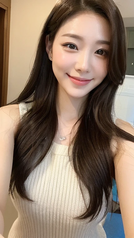 Selfie、cute、24-years-old、girl、smile、high resolution、