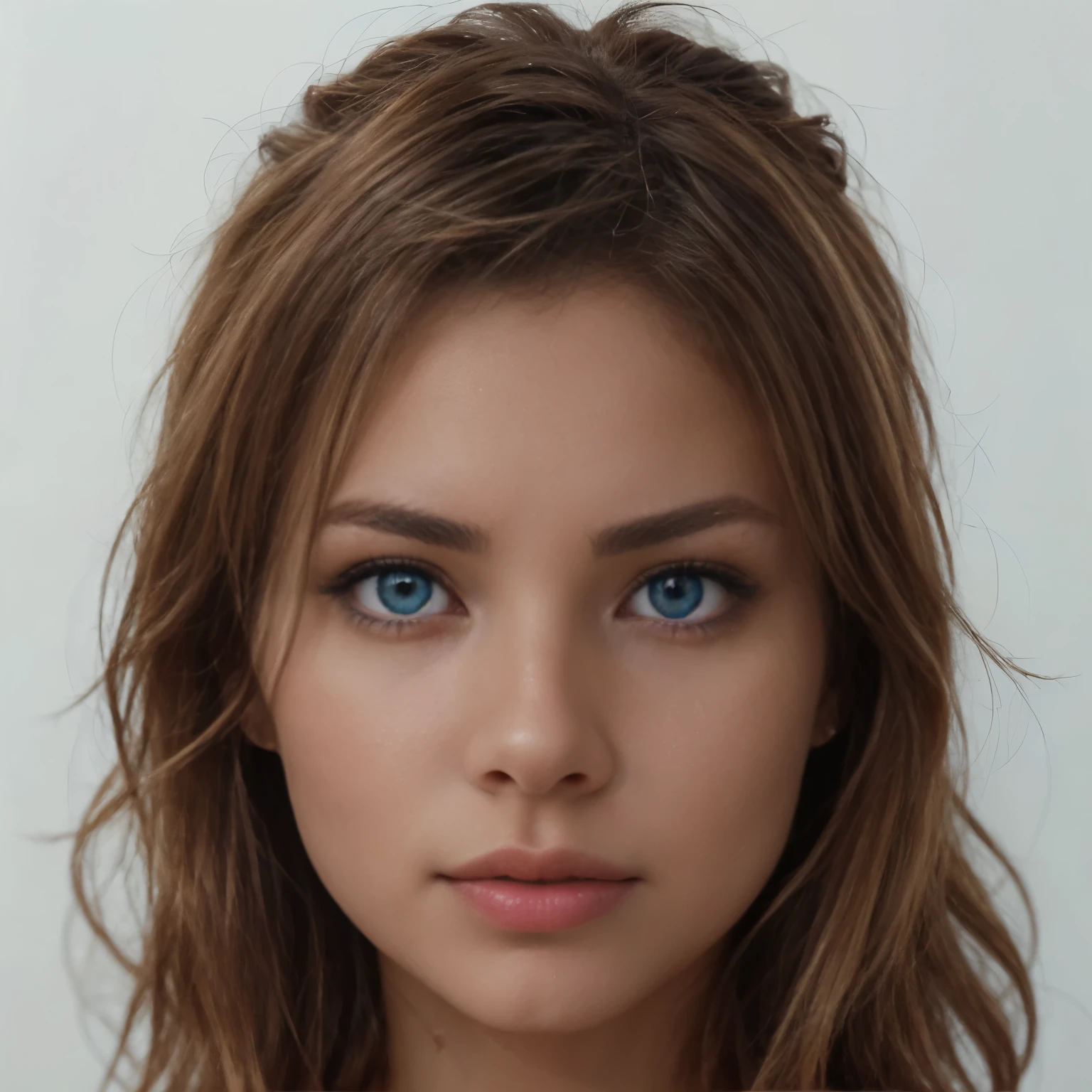 Photo-realistic portrait of Charlotte ((a stunningly gorgeous French woman with blue eyes))