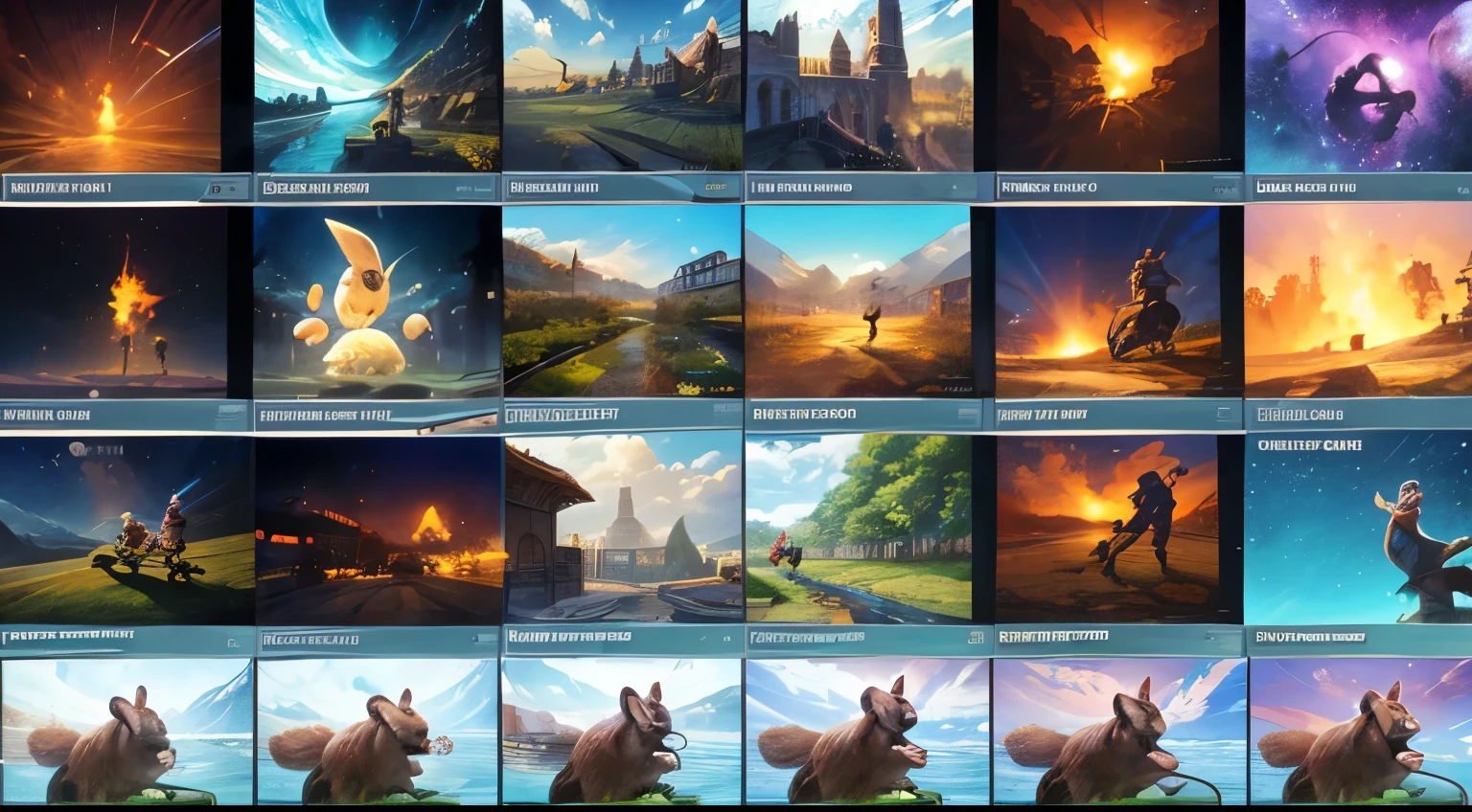 Comic series depicting the story of the cartoon tortoise and the hare with a vibrant and creative irregularly tilted comic grid. Each grid contains an independent storyline, Start from the upper left corner,End at the lower right corner. Grids sometimes overlap or are placed diagonally to add visual tension. in some key plots, The character will jump out of the screen,Enhance the dynamics of the story. For example, The protagonist may jump from one grid to another while escaping, or in a competition scenario, Actions may extend beyond the bounds of the grid. The background and situation of each grid gradually changes according to the development of the story., From city chase to secret base infiltration, and eventually move towards. Distinctive overall style, Bright colors,Rich expressions and movements. Leave conversation blank,Fill it out later,Let the audience imagine what the conversation would be like.