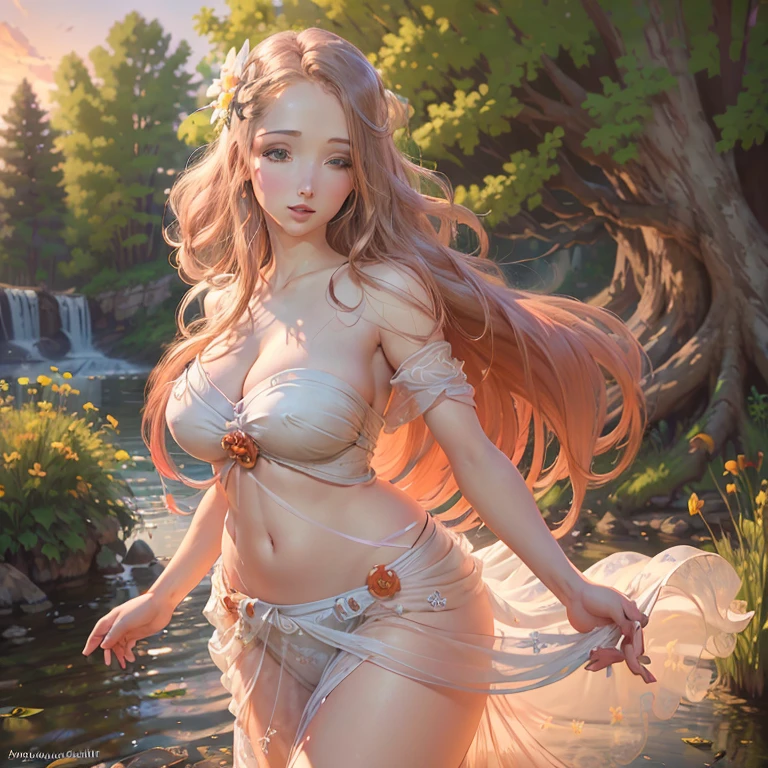 (best quality,4k,8k,highres,masterpiece:1.2),ultra-detailed,(realistic,photorealistic,photo-realistic:1.37), HDR, vivid colors, bokeh, portraits, landscape, sunset lighting, beautiful detailed eyes, beautiful detailed lips, flowing dress, graceful posture, dreamy atmosphere, soft sunlight, gentle breeze, confident smile, golden hour, delicate floral pattern, vibrant poppy flowers, ethereal beauty, joyful expression, long flowing hair, warm color palette, natural setting, carefree elegance, tranquil ambiance, organic movement, enchanting scenery, joyful playfulness, relaxed and free-spirited, peaceful and serene, whimsical and romantic.