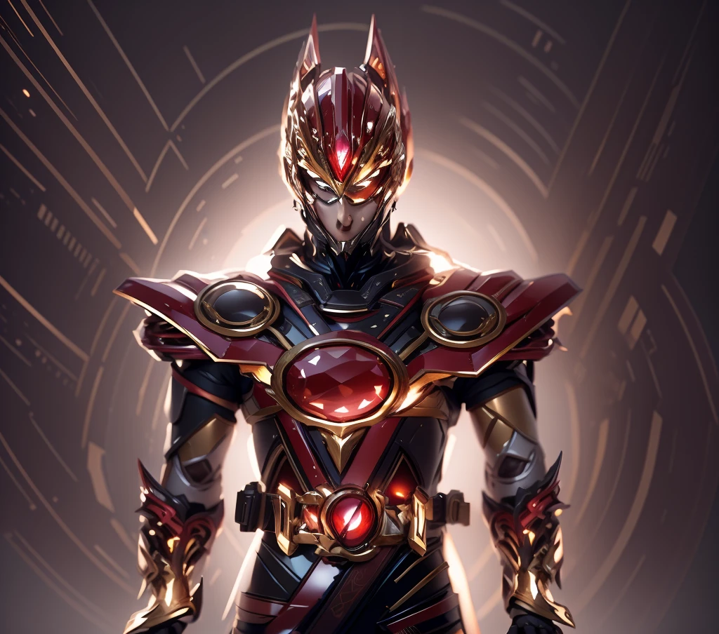 The color changes to starry ruby red and amber，Some starry ruby red and amber（Ensure its layering and armor texture，Starry sky gem color is the main color，Add some orange to the breastplate）