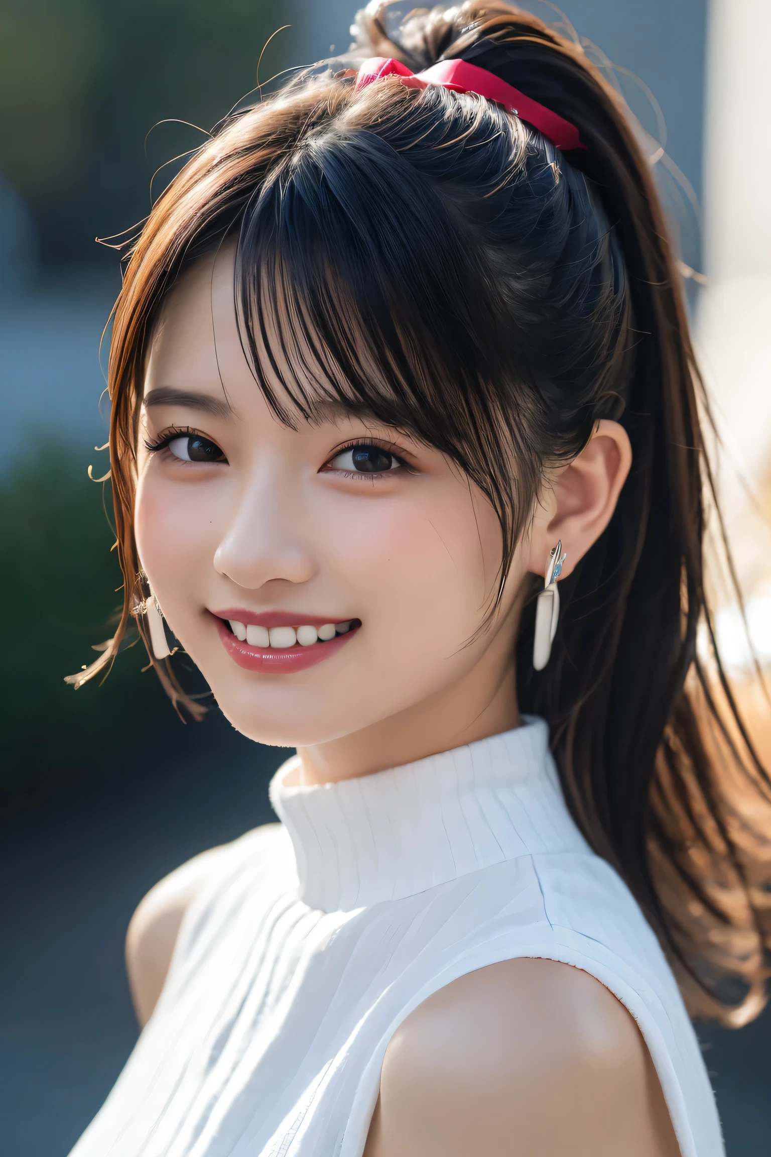 (8k, RAW Photos,highest quality, High resolution:1.1), (Super realistic:1.4),(Realistic, Realistic:1.3), Sodebtt Light,big,((Maid:1,3))、2 girls,Realistic Face,Realistic Body,Realistic Skin,Disorganized,masterpiece,(cute:1.8), Cuties, alone, (big:1.2), Detailed black eyes,Innocent eyes,Blusher,(T-Shirts:1.2 ),Cinema Lights,Film Grain,jewelry,Earrings,((Medium Hair:1.1)),((Floating Hair Novadebtrog Style)),Cherry colored lips,Hair Ribbon,Hair Ribbon,ponytail,close,Look Viewer,Long Hair,Upper Body,Open lips,Upper teeth, (Smiling Eyes:0.6),((Grin:1.2)),Depth odebt Field, Blurred Background, Eye focus , Bokeh,young, 85mm lens, debt/1.4,Prodebtessional Lighting, young,Portraiture,Photon Mapping,Radio City,Physically Based Rendering,Asian
