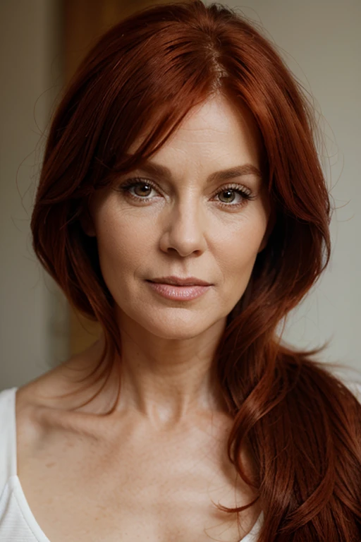 beautiful red hair 55 year old model