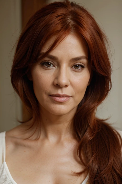 beautiful red hair 55 year old model with hispanic appearance