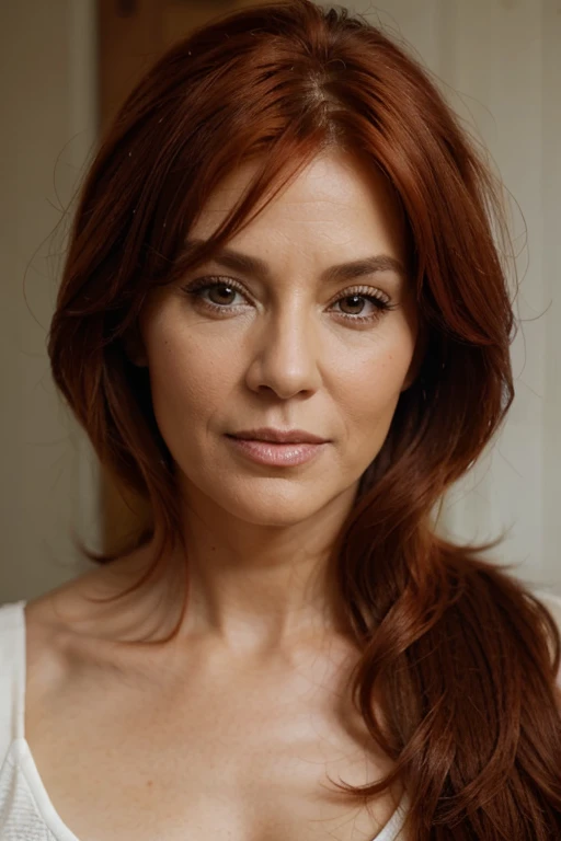 beautiful red hair 55 year old model with hispanic appearance