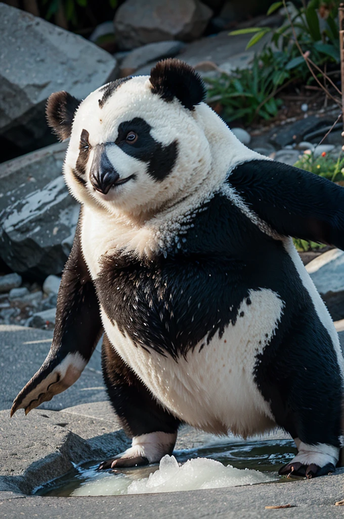 panda punch penguin