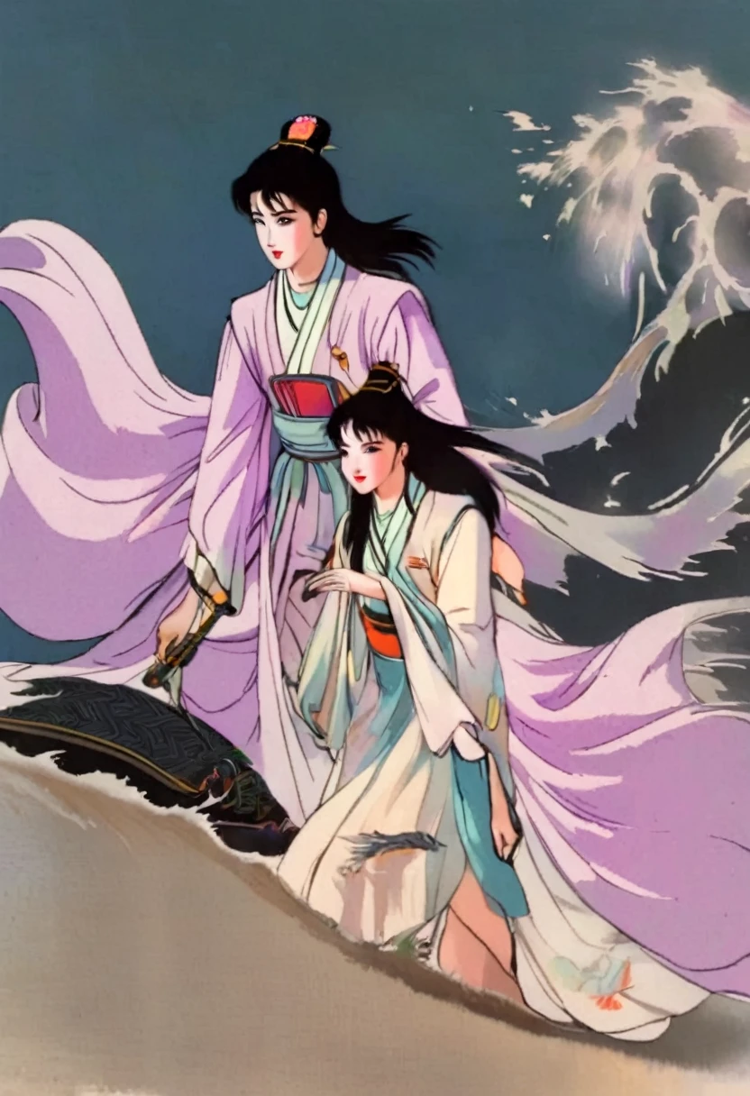 "High quality more kinda anime look and feel Young very attractive very incredibly handsome a little vaporwave and beautiful looking youths male and females in kinda smaller groups settings with a DIVERSE VARIETY and whole ranges of different variations version of physical looks and types and appearances of Ancient China from 20 right into their 30s maybe also somewhat younger included Chinese in Ancient China very clearly sharply detailed in a clear defined way in dress and the fashions of very early Ancient China very precise clear detailed down to the smallest details for whole picture and each image with vivid bright lush luxuriant colors tones shades and a variety of classes real like realistic authentic also with natural dark chestnut and dark brown hair shades included in realistic real like way