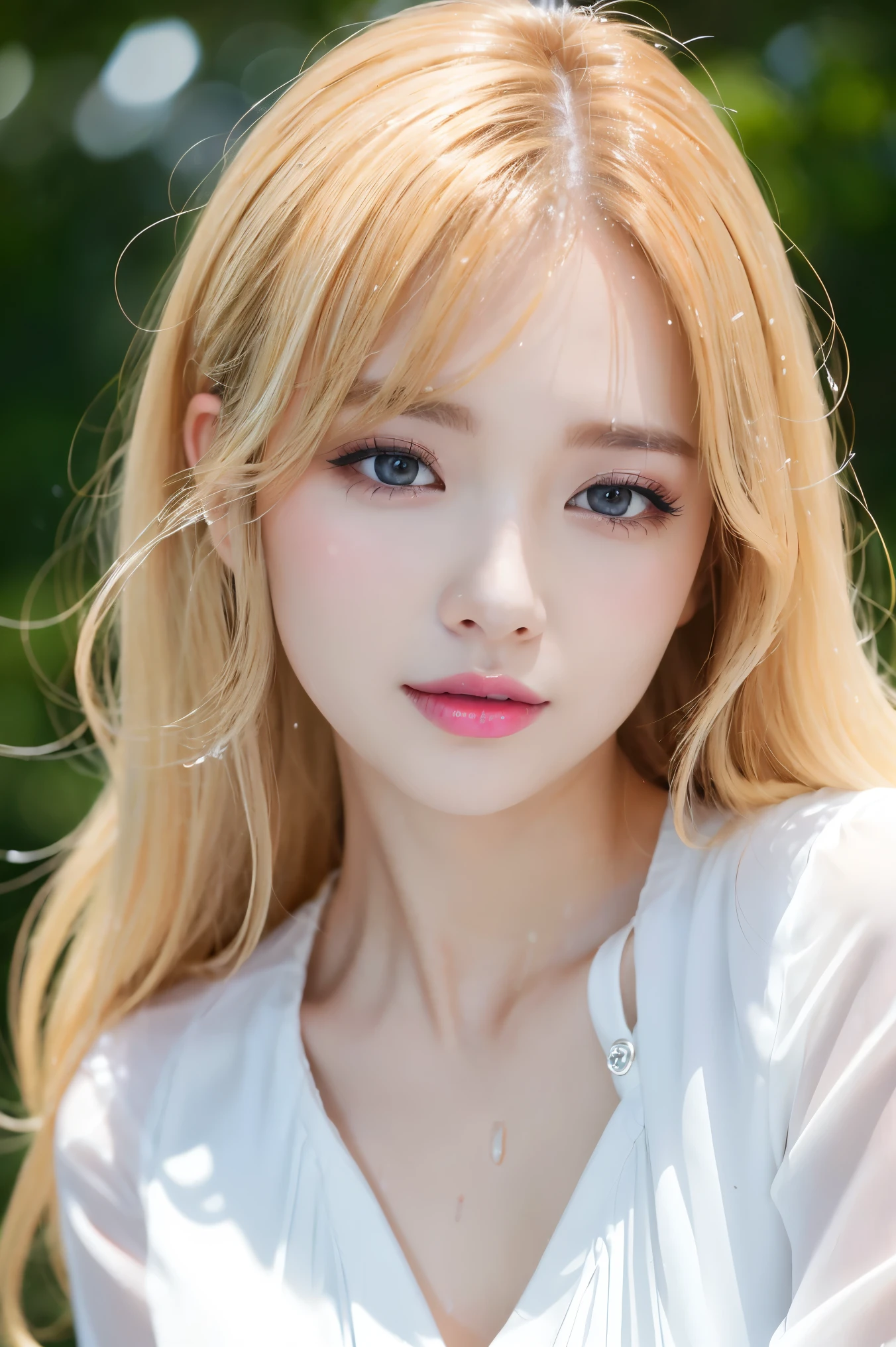 (Tabletop、highest quality、8k、Award-winning works、Ultra-high resolution)、One beautiful woman、(Drenched white blouse:1.2)、(Soaking wet blonde:1.2)、(Soaking wet blonde:1.2)、(Wet and shiny hair:1.2)、(The wettest skin:1.2)、(Ultra-high resolution, Realistic water splashes:1.2)、(完璧で最も自然なUltra-high resolutionの水しぶき:1.2)、Colored contact lenses、Perfect Makeup、Long eyelashes、Beautiful eyeshadow、Bright and shiny lipstick、(It's raining heavily:1.4)、(Glowing Skin:1.2)、(soaking wet woman:1.2)、(Face close-up:1.1)、(Strongly blurred Shibuya city background:1.1)、(Strongly blurred background:1.1)、Accurate anatomy、Ultra HD Hair、(Ultra-high resolutionの完璧な美しい歯:1.1)、Ultra-high resolution beauty face、Ultra HD Hair、Ultra-high resolution sparkling eyes、輝くUltra-high resolutionの美肌、Ultra-high resolutionの艶やかな唇、Shibuya cityscape、Expressionless、(Soaked in the rain:1.2)
