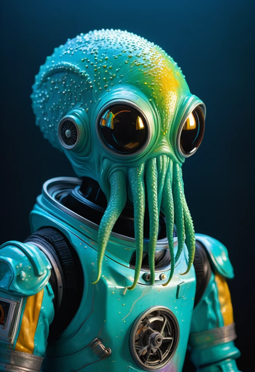 8K, ARTISTIC photogrAphy, best quAlity, mAsterpiece: 1.2), A (potrAit:1.2) Don Bluth Style ASTRONAUT Cthulhu black Toon Doll, full body RAW candid cinema, cyan hair, 16mm, color graded portra 400 film, remarkable color, ultra realistic, sad admosphere, dark lighting, oppressive atmosphere, depressive colors, kodak portra 400, photograph,r, Natural Light, Pinhead lighgts, blur reflection, Brush Strokes, Smooth, abstract, Splatter, Oil On Canvas, rainbow colors, fractal isometrics details bioluminescens : a stunning realistic photograph of wet bone structure, 3d render, octane render, intricately detailed, titanium decorative headdress, cinematic, trending on artstation | Isometric | Centered