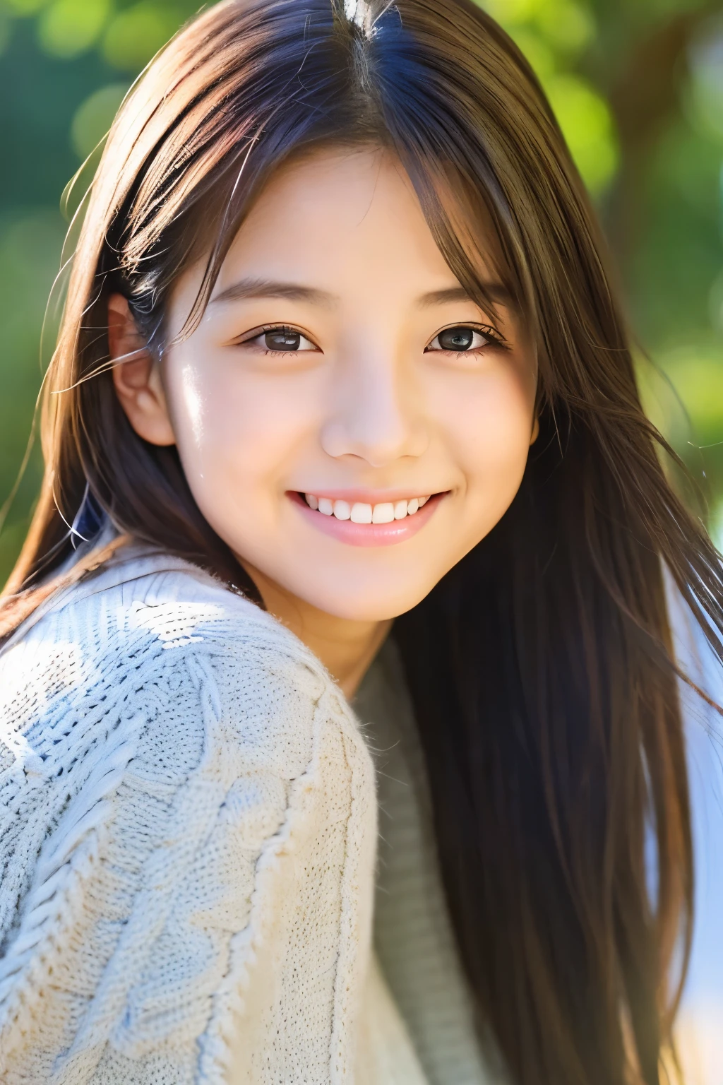 18age、smile、beautiful、Shining eyes、stare、,Clit Eyes、