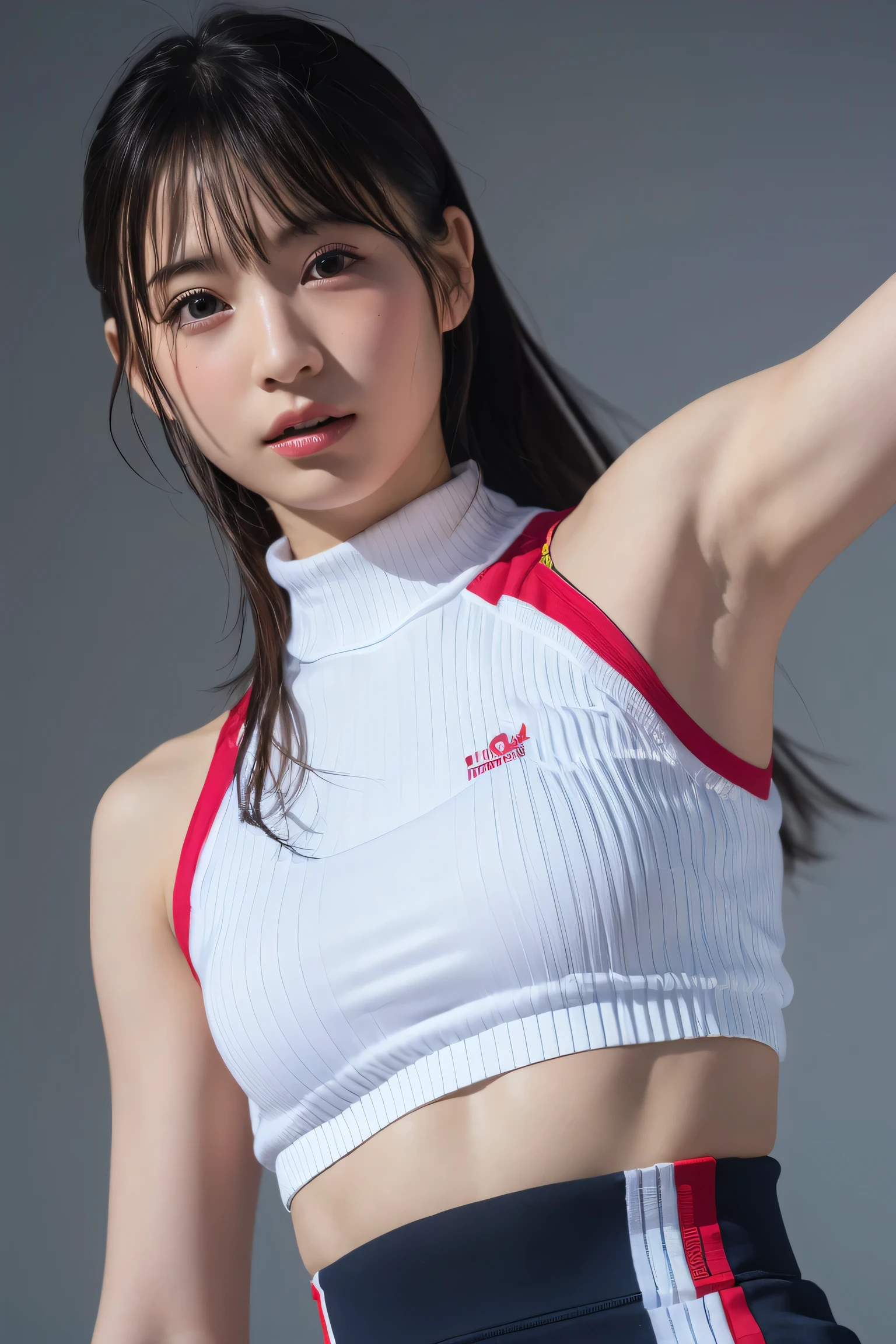 、topless、raise your arms、raise upper arm、