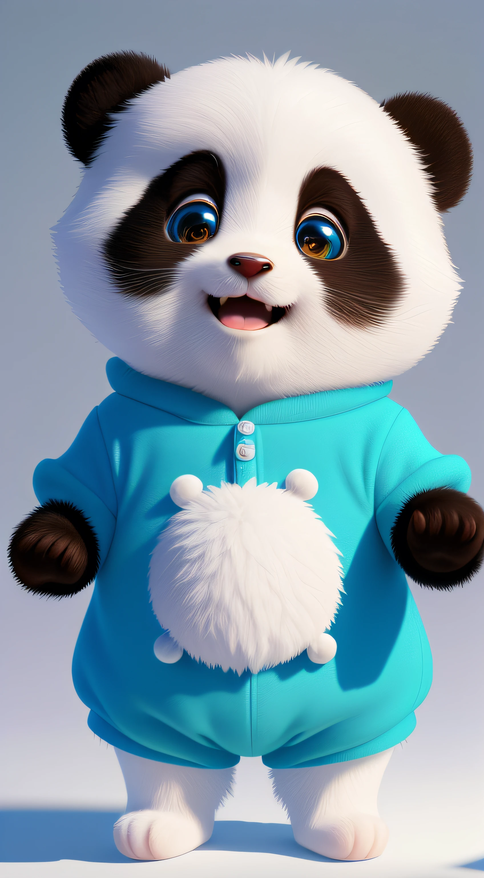 (obra maestra), (mejor calidad), (ultra detallado), (cuerpo completo:1.2), Muy bonita, Baby, pixar, Baby panda in pajamas, ojos grandes y brillantes, esponjoso, sonrisa, Delicado y fino, cuentos de hadas, Incredibly high level of detail, pixar style, paleta de colores brillantes, luz natural, Fondo simple con color puro., renderizado de octanaje, tendencia en artstation, gorgeous, Ultra gran angular, 8K, hd, realista