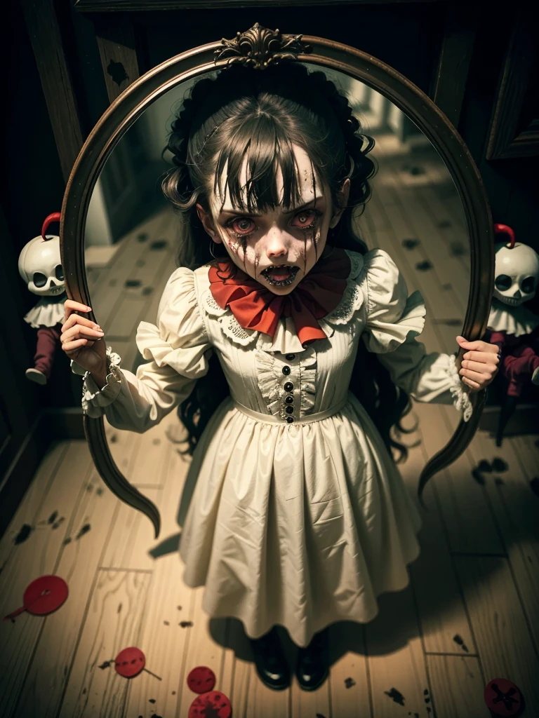 Haunted graveyard,Sombras sinistras,Casa abandonada assustadora,Malevolent spirits,Gritos sangrentos,Cursed dolls,Terrifying clowns,Rituais macabros,Grave robbers,Sussurros arrepiantes,Possessed mirrors,Pinturas assombradas,Creaking floorboards,Desaparecimentos misteriosos,Rituais proibidos