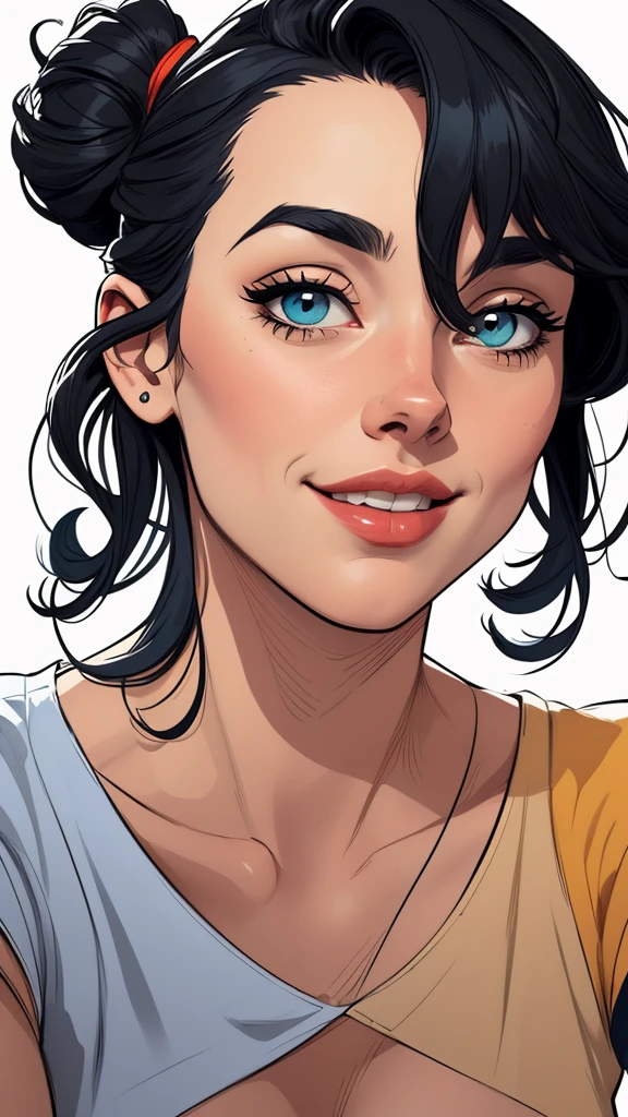 estilo de desenho animado:1.2), draw ART Artline fundo branco mulher Imagem de desenho animado de uma mulher , roupas sensuais , garota super valente destemida , cartoon style illustration, estilo de arte dos desenhos animados, estilo de arte dos desenhos animados, digital illustration style, design de personagens altamente detalhado, arte digital detalhada fofa, City fan art, design de personagem retrato, beautiful digital illustration, retrato de alta qualidade, arte em quadrinhos, retrato do design do personagem, white background Busty without clothes and medium breasts cartoon style female character dressed in Fallout 4 uniformCharacter Christina Ricci black hair style Morticia AddamsCartoon image of a woman .cartoon style illustration, estilo de arte dos desenhos animados, estilo de arte dos desenhos animados, digital illustration style, design de personagens altamente detalhado, arte digital detalhada fofa, City fan art, Design de personagens de retrato, beautiful digital illustration, retrato de alta qualidade, Arte em quadrinhos, jovem expressando desejo sexual. Seios lindos e redondos sorriso de felicidade