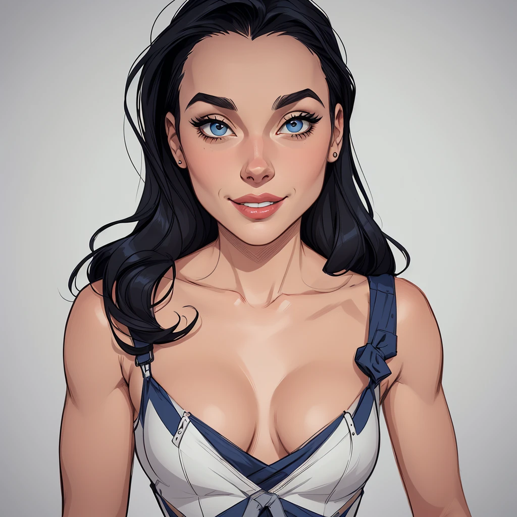 estilo de desenho animado:1.2), draw ART Artline fundo branco mulher Imagem de desenho animado de uma mulher , roupas sensuais , garota super valente destemida , cartoon style illustration, estilo de arte dos desenhos animados, estilo de arte dos desenhos animados, digital illustration style, design de personagens altamente detalhado, arte digital detalhada fofa, City fan art, design de personagem retrato, beautiful digital illustration, retrato de alta qualidade, arte em quadrinhos, retrato do design do personagem, white background Busty without clothes and medium breasts cartoon style female character dressed in Fallout 4 uniformCharacter Christina Ricci black hair style Morticia AddamsCartoon image of a woman .cartoon style illustration, estilo de arte dos desenhos animados, estilo de arte dos desenhos animados, digital illustration style, design de personagens altamente detalhado, arte digital detalhada fofa, City fan art, Design de personagens de retrato, beautiful digital illustration, retrato de alta qualidade, Arte em quadrinhos, jovem expressando desejo sexual. Seios lindos e redondos sorriso de felicidade
