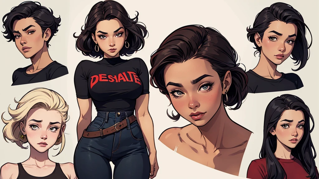 Com um dragão Ennifer Connelly, very long to the waist and half curly with bangs, seios pequenos, olhos grandes com um brilho apaixonado, olhos verdes mel, Um lindo sorriso, vestindo uma camiseta preta longa com um terno feminino verde e jeans, in a serious and sweet comic-style pose, alta qualidade Jennifer Connelly personagem mulher estilo Jennifer Connelly com marcas de guerras Imagem de desenho animado de uma mulher .Ilustra??o estilo desenho animado, estilo de arte dos desenhos animados, estilo de arte dos desenhos animados, digital illustration style, estilo atompunk projeto de pessoaagens altamente detalhado, arte digital detalhada coragem, Forest fan art, Design de personagens de retrato, beautiful digital illustration, retrato de alta qualidade, Arte em quadrinhos, mulher jovem cabelo com transas lindas . Queen Anna by Jennifer Connelly lined eyes Medium large bust and wonderful sexy clothes. image expression of sexual desire from waist to head illustration Queen Anne of Arendelle atompunk style Fallout 4 style pose playboy magazine sensual witch Character cartoon style facial expression happy beautiful smile and six medium small portrait mode waist up with lots of gold around her other stones portrait precious mode waist up queen of the south Jennifer Connelly GTA scenery dominatrix gold coins chest with jewelry with her boyfriend, um homem com barba preta, armado com um estilo militar, Jennifer Connelly Turnaround sheet Creates multiple images in different poses of the same cartoon character:1.2), Woman from Southern Brazil Drawing Art Gaucho Artline white background woman Cartoon image of a woman , roupas sensuais , garota Personagens GTA estilo artgerm femininas Yvonne Strahovski estilo de desenho garota,, pequeno, Shy, bunda grande, catholic nun outfit , dynamic pose, Quente, soft or colored lips, fundo simples, perfect hands, anatomia perfeita, Apoie-se no estilo cartoon de Jennifer Connelly
