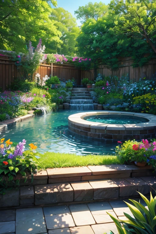 highest quality、Lush garden