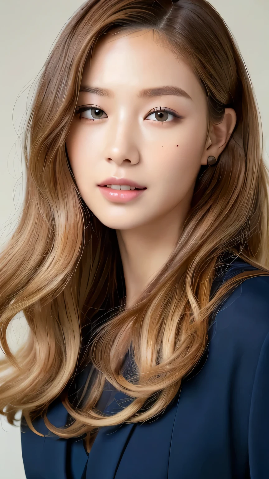 ((highest quality, 8k, masterpiece: 1.3)), 1 female, mixed Japanese African young, Sensual beauty: 1.3, (Hairstyle dark Brown Hair curly flow blonde strikes: 1.2), casual clothing: 1.1, Super slender face, Delicate big hazelnut eyes, double eyelid, Dimples, Mole, Home, relax, smile, slender fit sexy body, long sensual legs,