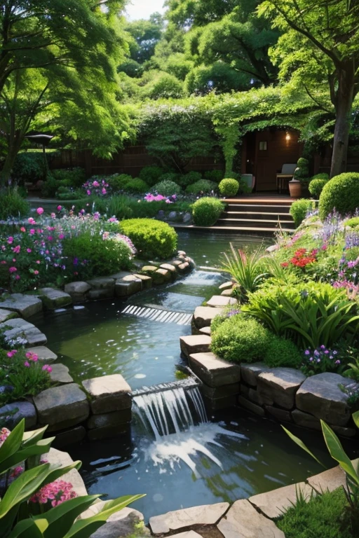highest quality、Lush garden
