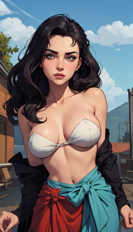 Cartoon style digital illustration style GTA digital style, estilo atompunk design de personagens altamente detalhado, arte digital detalhada coragem, Forest fan art, Design de personagens de retrato, beautiful digital illustration, retrato de alta qualidade, Arte em quadrinhos, mulher jovem cabelo com transas lindas . Queen Anna of ArendelleBeautiful lined eyes Medium large bust and wonderful sexy clothes. image expression of sexual desire from waist to head illustration Queen Anne of Arendelle atompunk style Fallout 4 style pose playboy magazine with beautiful breasts without clothes wonderful breasts Character Christina Ricci black hair style Morticia AddamsCartoon image of a woman .cartoon style illustration, estilo de arte dos desenhos animados, estilo de arte dos desenhos animados, digital illustration style, design de personagens altamente detalhado, arte digital detalhada fofa, City fan art, Design de personagens de retrato, beautiful digital illustration, retrato de alta qualidade, Arte em quadrinhos, jovem expressando desejo sexual. Corpo inteiro escultural