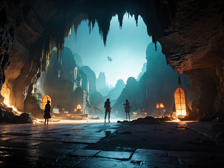 Fantasy　A town in a cave　unmanned