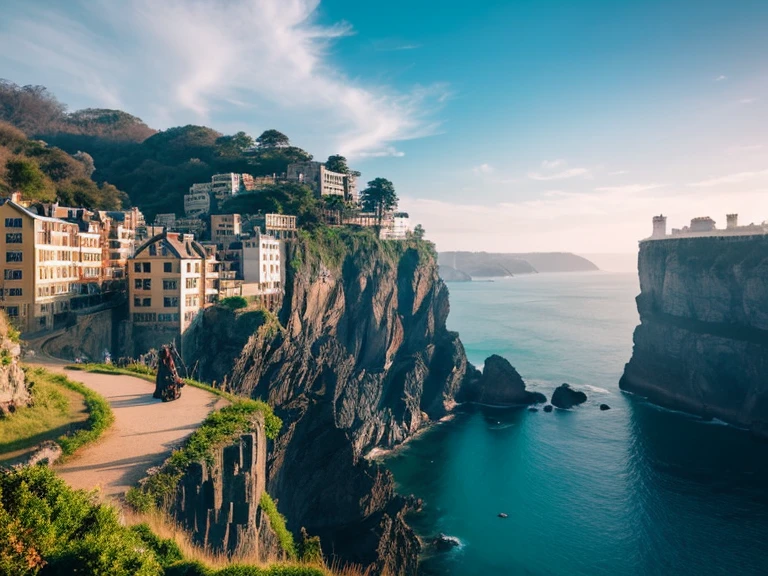 Fantasy Clifftop town