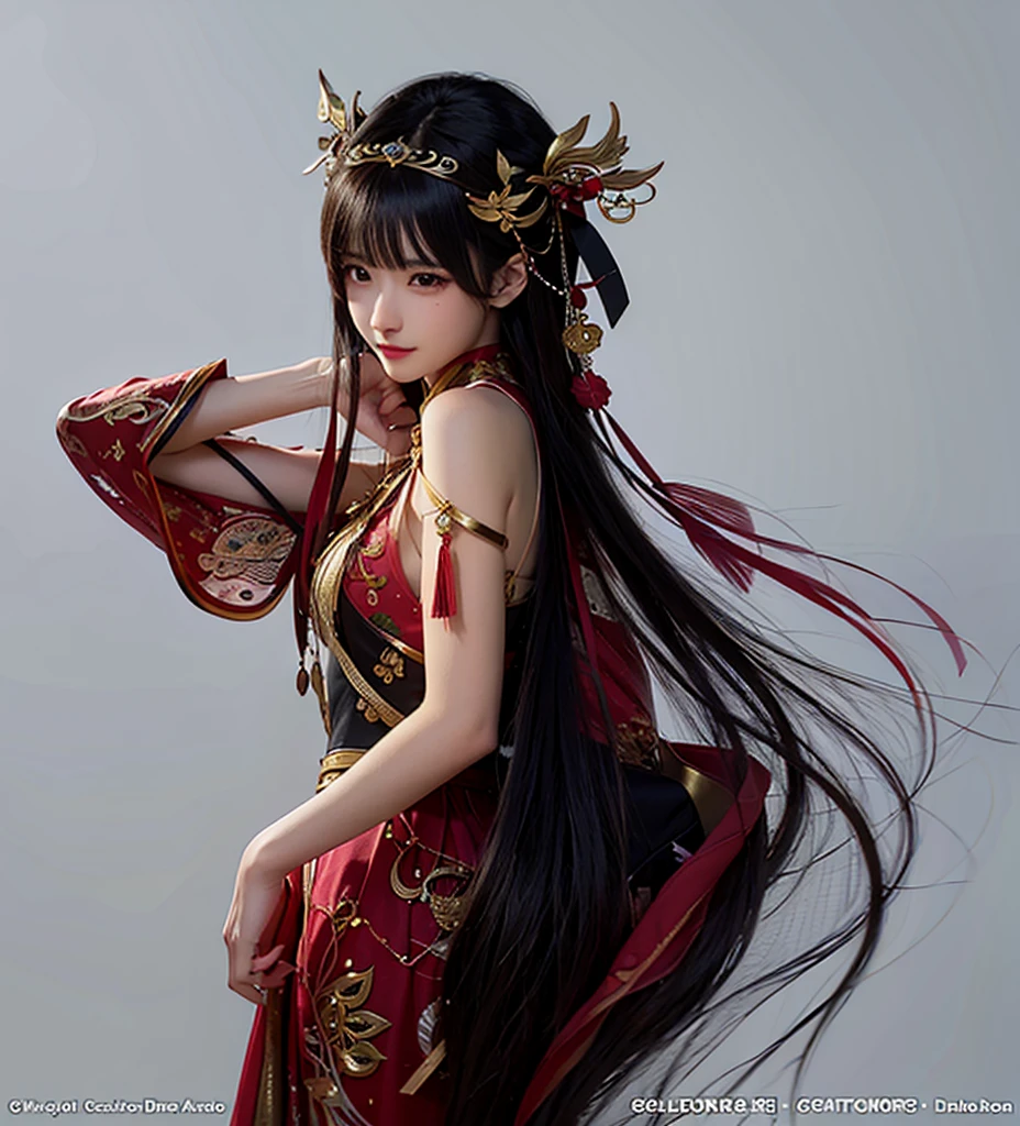 Practical, Play as Yuuki, Super detailed,(masterpiece) , best quality, high resolution, Extremely detailed, Fine details, Cheongsam is beautiful and elegant, Colorful, Close to nature (close up), Require, warm color,Like sunshine,focus,Personal warmth, Champagne, The details stand out, Extra long ribbon, Open it, whole body, Many details, Pink petals, brilliant, Hairpin,
