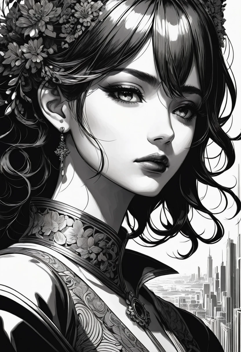 best quality,ultra-detailed,black and white,monochrome,contrasting shades,high contrast,grayscale,striking composition,classic simplicity,minimalist sophistication,subtle tones,dramatic lighting,black shadows,white highlights,texture variations,rich details,strong textures,finely textured,descriptive details,sharp and crisp lines,emphasizing shapes,clean and elegant,high resolution,(masterpiece:1.2). aesthetic
