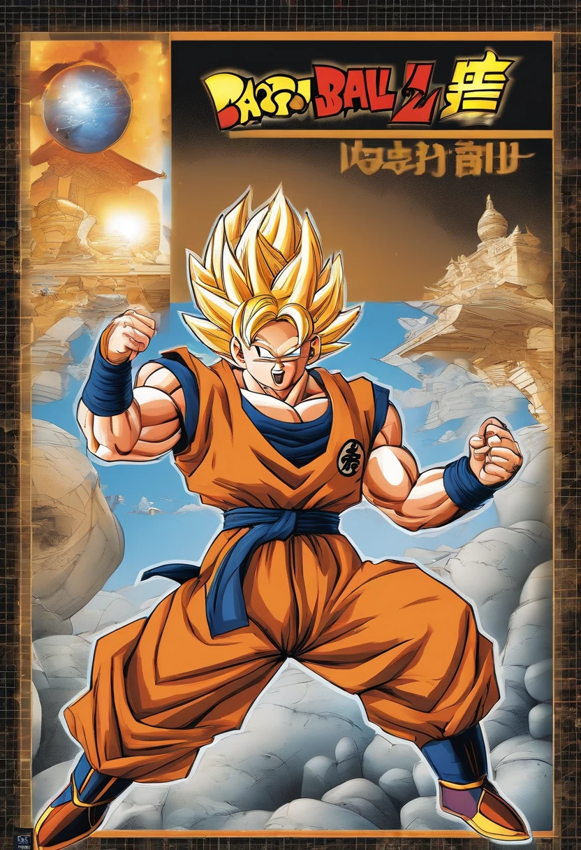 Illustrated cartoon Dragon Ball Goku and Dar manga series in vibrant and creative irregular slanted manga grid. Each grid contains an independent storyline, Start from the upper left corner，End at the lower right corner. Grids sometimes overlap or are placed diagonally to add visual tension. in some key plots, The character will jump out of the screen，Enhance the dynamics of the story. For example, The protagonist may jump from one grid to another while escaping, or in a battle scene, Actions may extend beyond the bounds of the grid. The background and situation of each grid gradually changes according to the development of the story., From city chase to secret base infiltration, and eventually move towards. Distinctive overall style, Bright colors，Rich expressions and movements. Leave conversation blank，Fill it out later，Let the audience imagine what the conversation would be like.