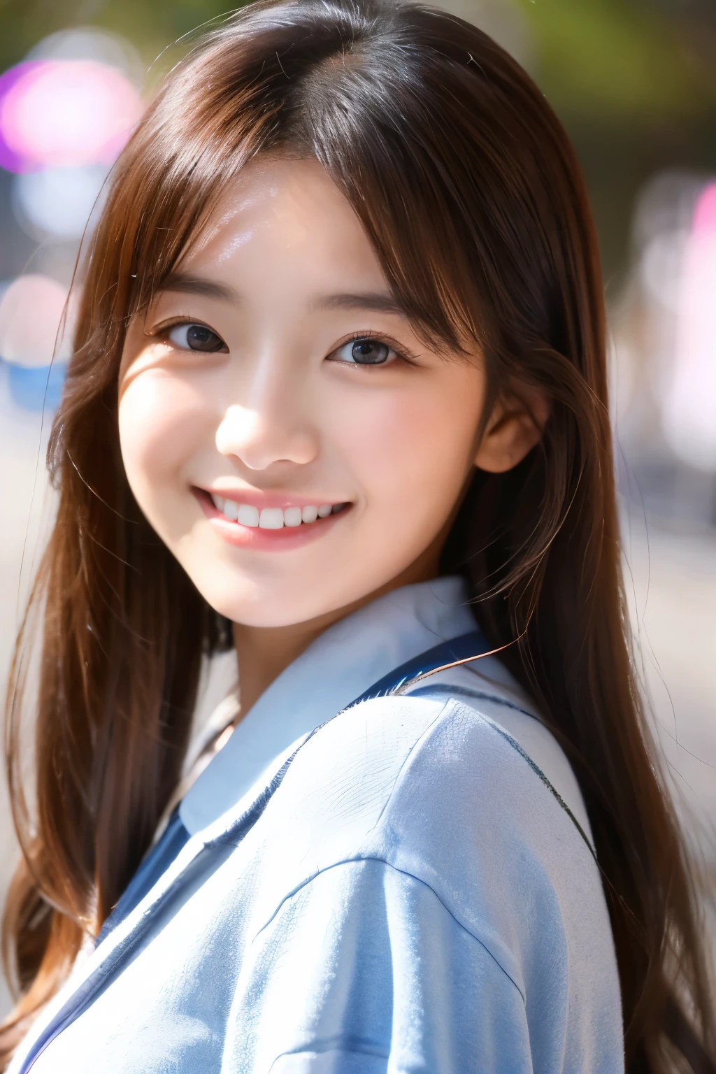 21 years old、smile、Beautiful eyes、shine、