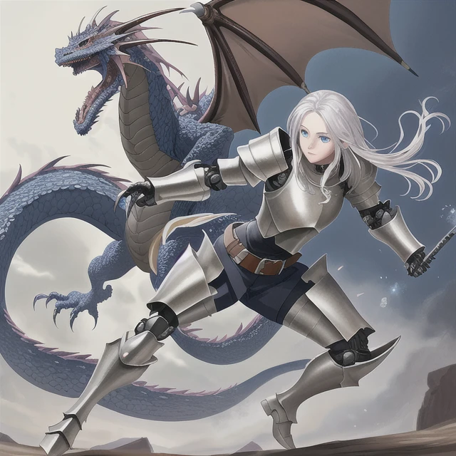 Silver Hair, Fantasy-inspired biotech armored battle suit,Blue Eyes, Fully enclosed shoulder guards, Matching arm and leg guards, The belt is decorated with a ball clutching a dragon&#39;s claw., (Mostly in black、It has red accents), A design that combines solidity and agility, High-tech bio-mechanical armor, (Dynastinae Concept Armor, Standing at the top of a skyscraper in a futuristic sci-fi city), This character is、It embodies a hero wearing fantasy surreal style armor elaborately crafted in anime style.。, Exquisite and mature cartoon art style, (element, plasma, energy, The armor shines), ((male:1.5)), metallic, Realistic textured materials, dramatic, High resolution, highest quality, High resolution, Super detailed, Ultra-fine painting, Very delicate, Professional, Perfect figure, Golden Ratio, Anatomically correct, Symmetrical face, Highly detailed eyes and face, High quality eyes, creativity, RAW Photos, 超High resolution, 32k, Natural light, Cinema Lighting, masterpiece-anatomy-perfect, masterpiece:1.5