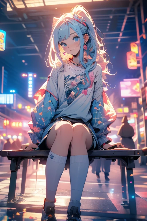 Relaxed character and white cat　anime girl sitting on a bench looking at the stars, anime art wallpaper 8 k, anime art wallpaper 4k, anime art wallpaper 4 k, 4k anime wallpaper, anime wallpaper 4k, anime wallpaper 4 k, anime style 4 k, 4 k manga wallpaper, watching the sun set. anime, anime girl desktop background, anime wallpaper, anime background