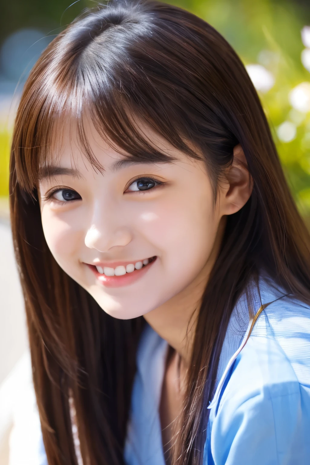 21 years old、smile、Beautiful eyes、shine、