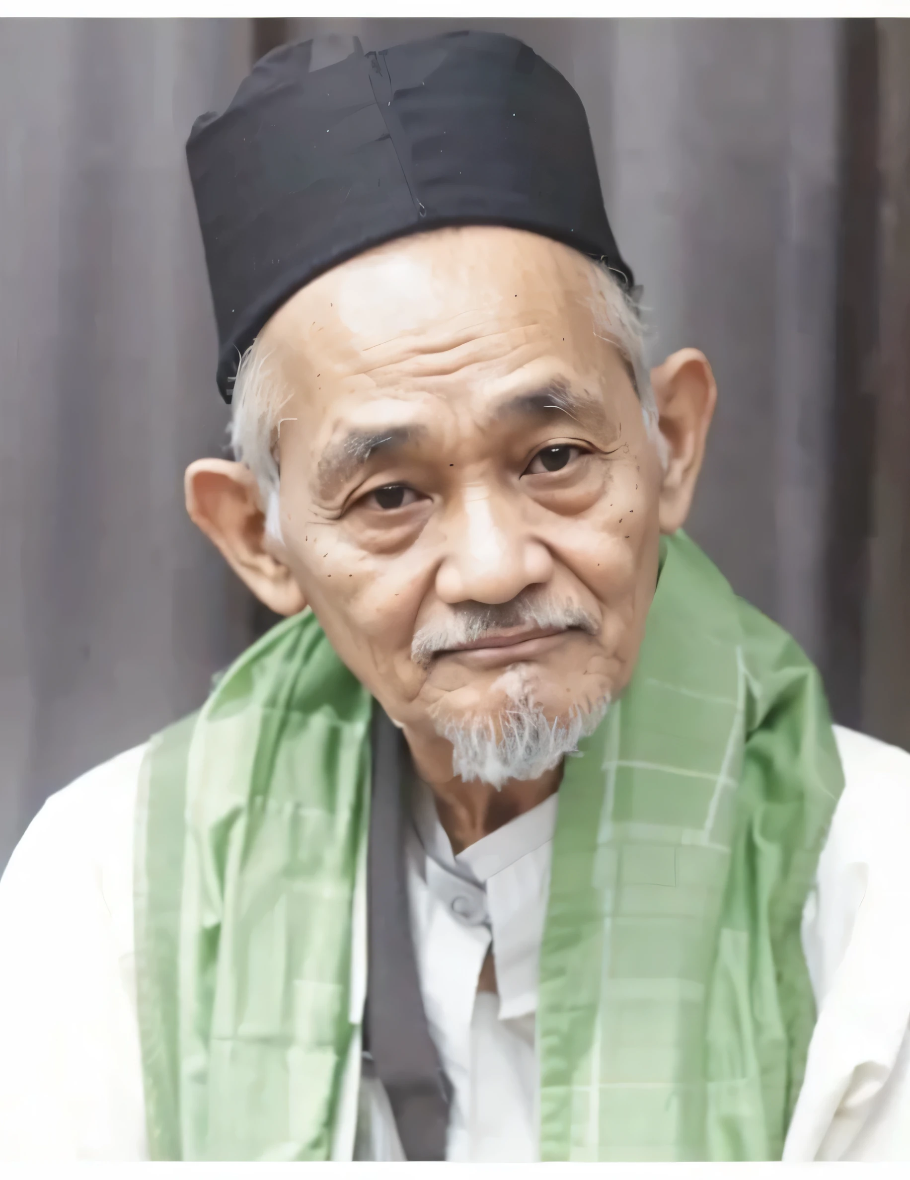 hyper realistic old man muslim indonesian