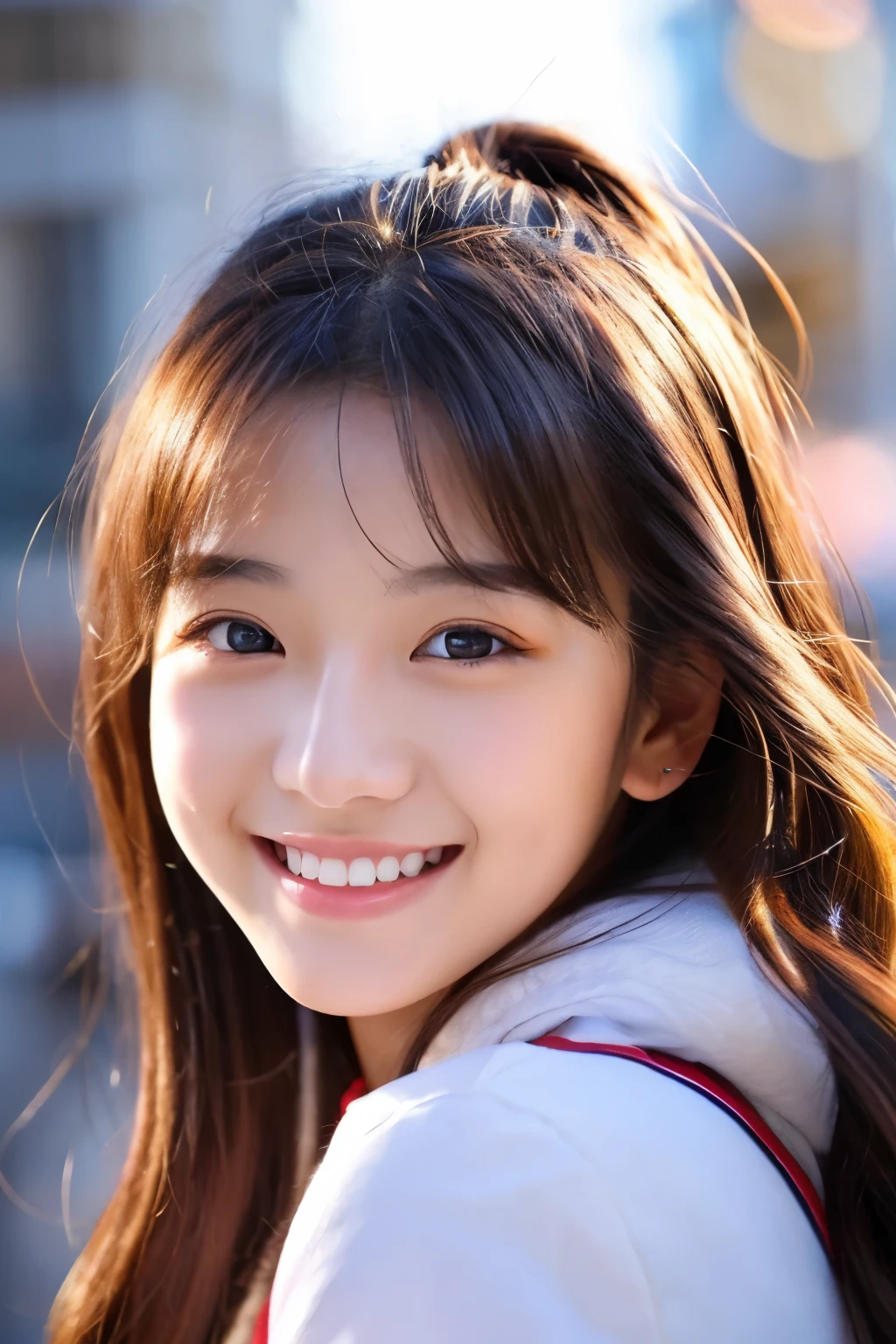 21 years old、smile、Beautiful eyes、shine、Lively、
