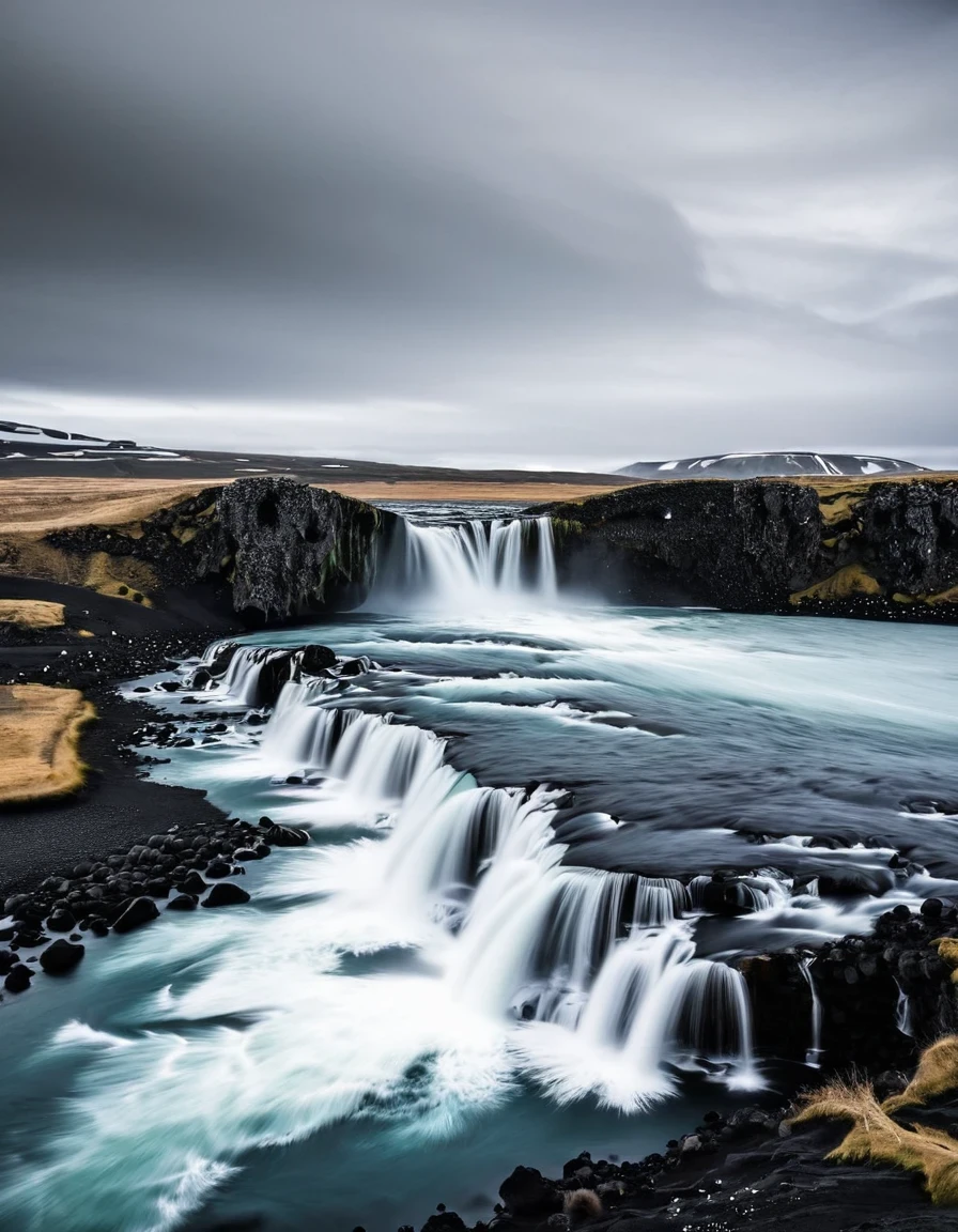 Black and White Photography,Iceland's black sand beach at night,Big white moon,White glacier,The beauty of nature in black and white,These beaches are made of basalt gravel formed by volcanic eruptions.,Calm and heavy,In stark contrast to the cold sea water。The photographer uses precise composition and light control,Capturing the mystery and unique charm of the black sand beach。Each photo exudes a power and depth,Arouse the viewer's awe of the power of nature,National Geographic,Ultra high quality,Ultra-high detail,16k,Studio Photography,