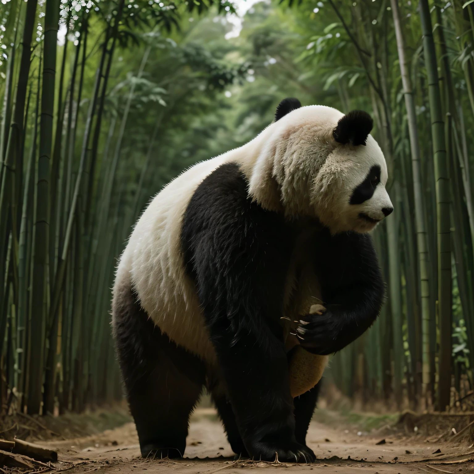 Giant Panda, bamboo forest