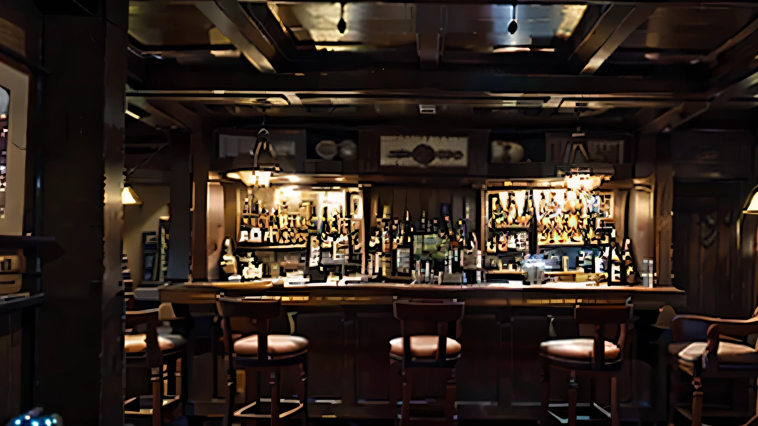 (masterpiece),(highest quality)、bar、Antique-style interior、4K、8K、shinkai makoto
