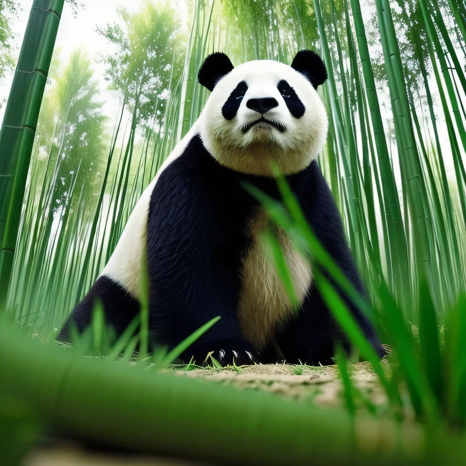 Giant Panda, bamboo forest