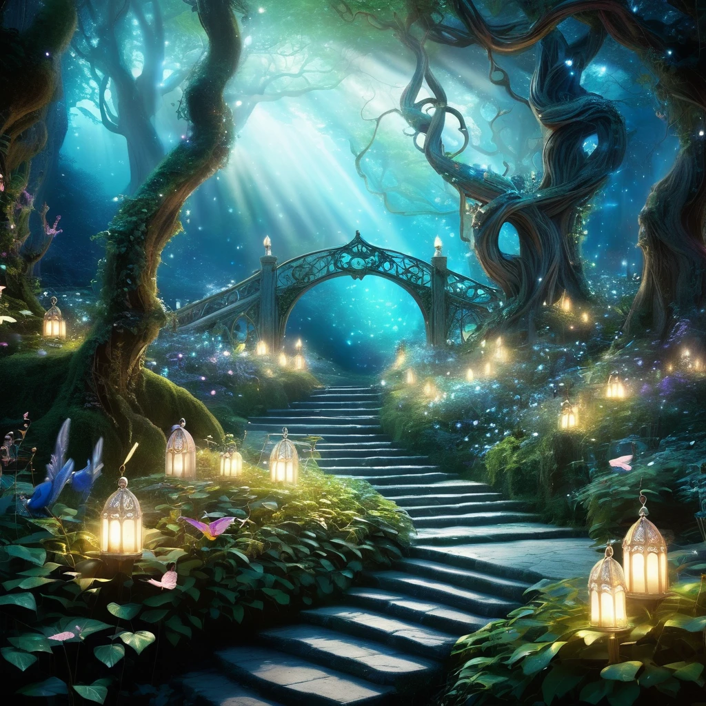 (a magical, enchanting scene),(best quality,ultra-detailed),(fantasy,mythical creatures),(mysterious,otherworldly),(lush foliage,ethereal colors),(magical glow,soft lighting),(unseen magical beings),(intricate details),(dreamlike atmosphere),(fairy tale-like),(whimsical creatures),(flawless,high-res),(spellbinding,oneiric),(enticing,enchanted),(glimmering,sublime),(interactive,immersive),(supernatural,enchanted forest),(charming,twinkling lights),(mystical,ethereal music)