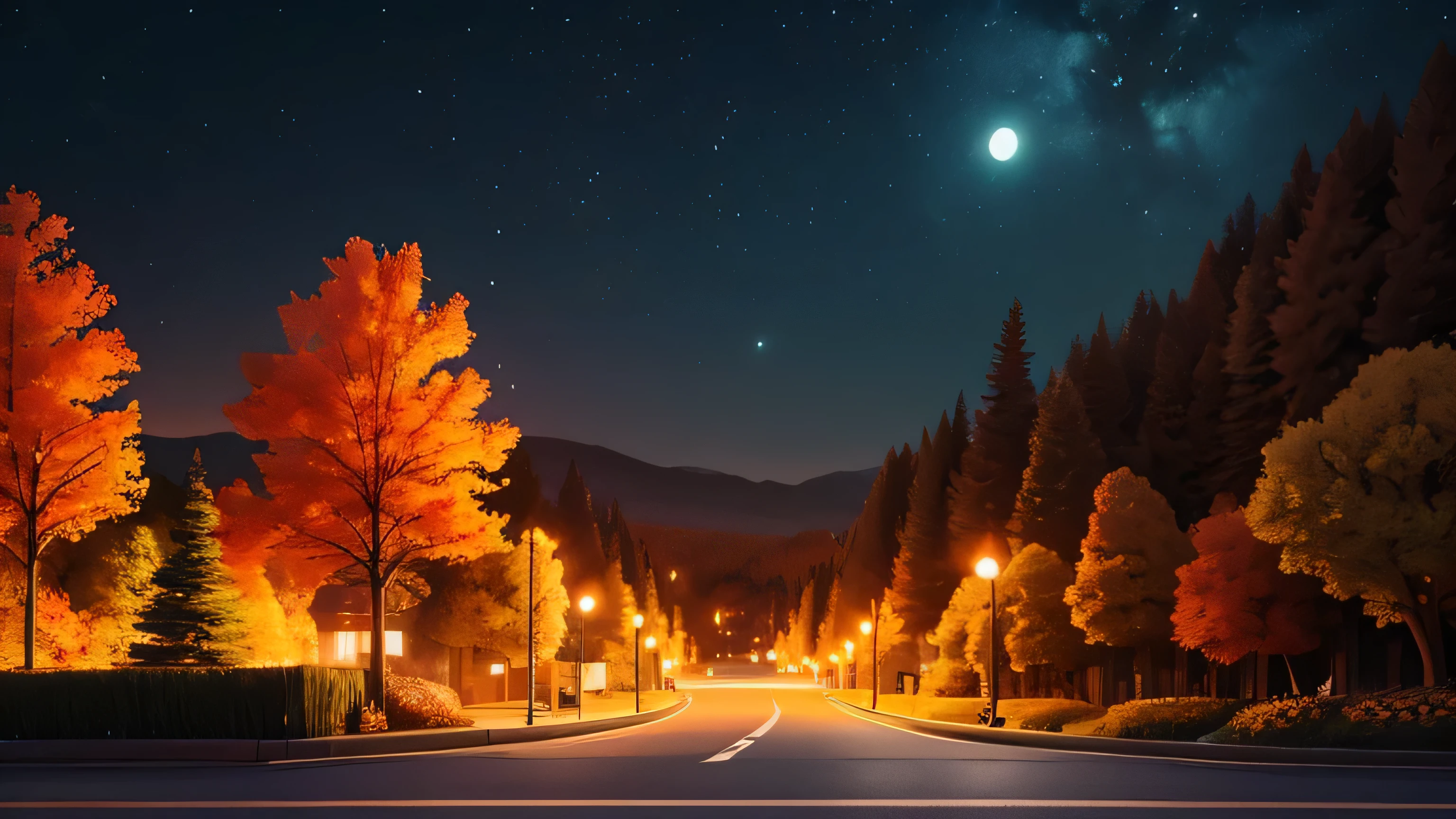 LOFI、、landscape、night、autumn、Not dark、No people、