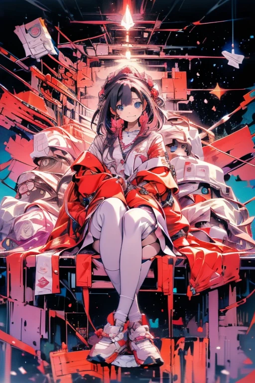 Relaxed character and white cat anime girl sitting on a bench looking at the stars, anime art wallpaper 8 k, anime art wallpaper 4k, anime art wallpaper 4 k, 4k anime wallpaper, anime wallpaper 4k, anime wallpaper 4 k, anime style 4 k, 4 k manga wallpaper, watching the sun set. anime, anime girl desktop background, anime wallpaper, anime background
