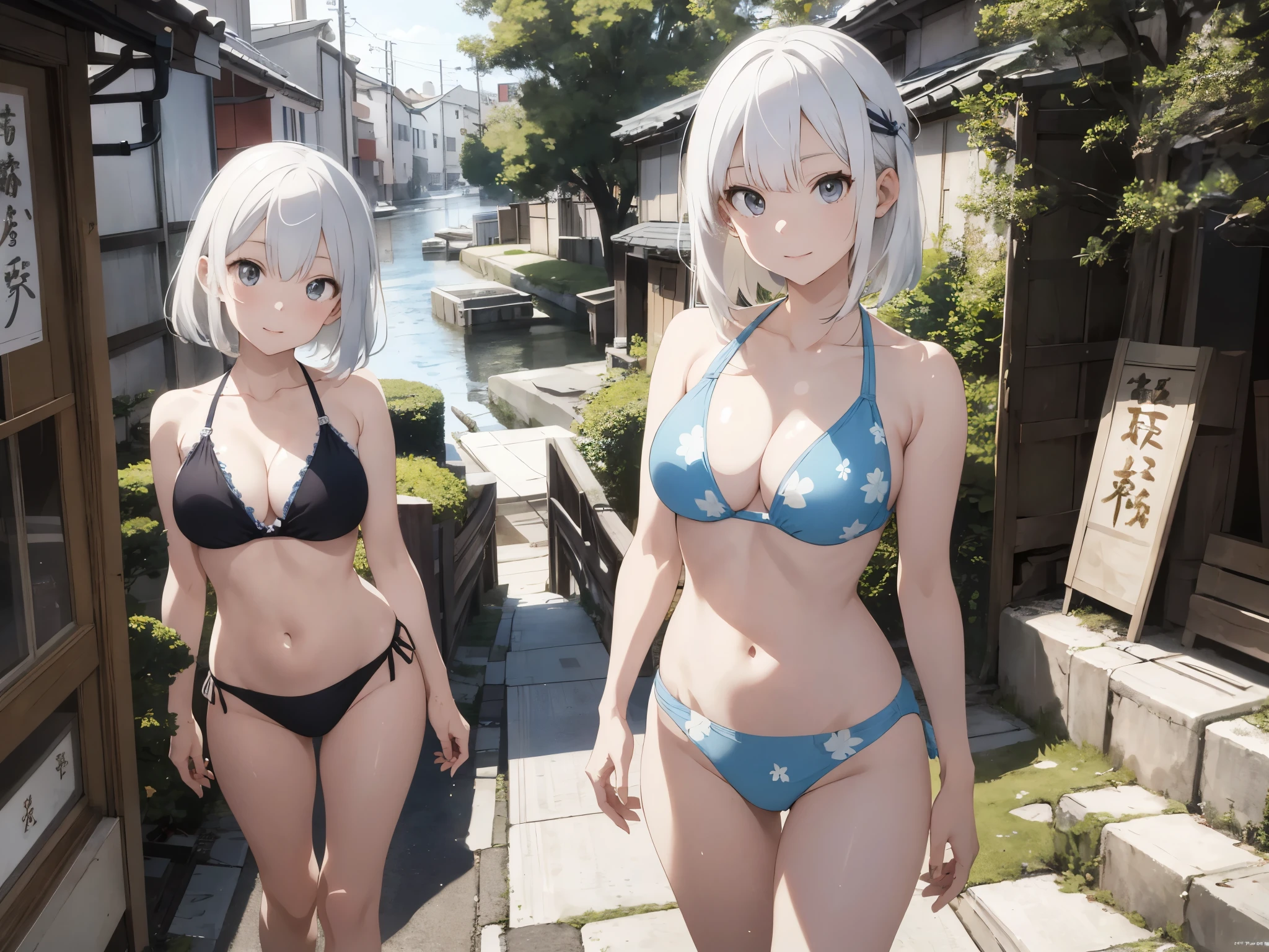 White-haired girl drawn in high resolution Japanese anime style、Group of women taking photos in bikinis, Bikini Model, , A young and cute gravure idol, Posing together in a bra, Russian and Japanese mix, sakimichan, Asian woman, Wear a swimsuit, that&#39;that&#39;that&#39;that&#39;that&#39;that&#39;that&#39;that&#39;that&#39;that&#39;It&#39;s hot with the shining sun, Japanese Model, Cute Core, sakimichan hdri, Young Gravure Idol, Chubby