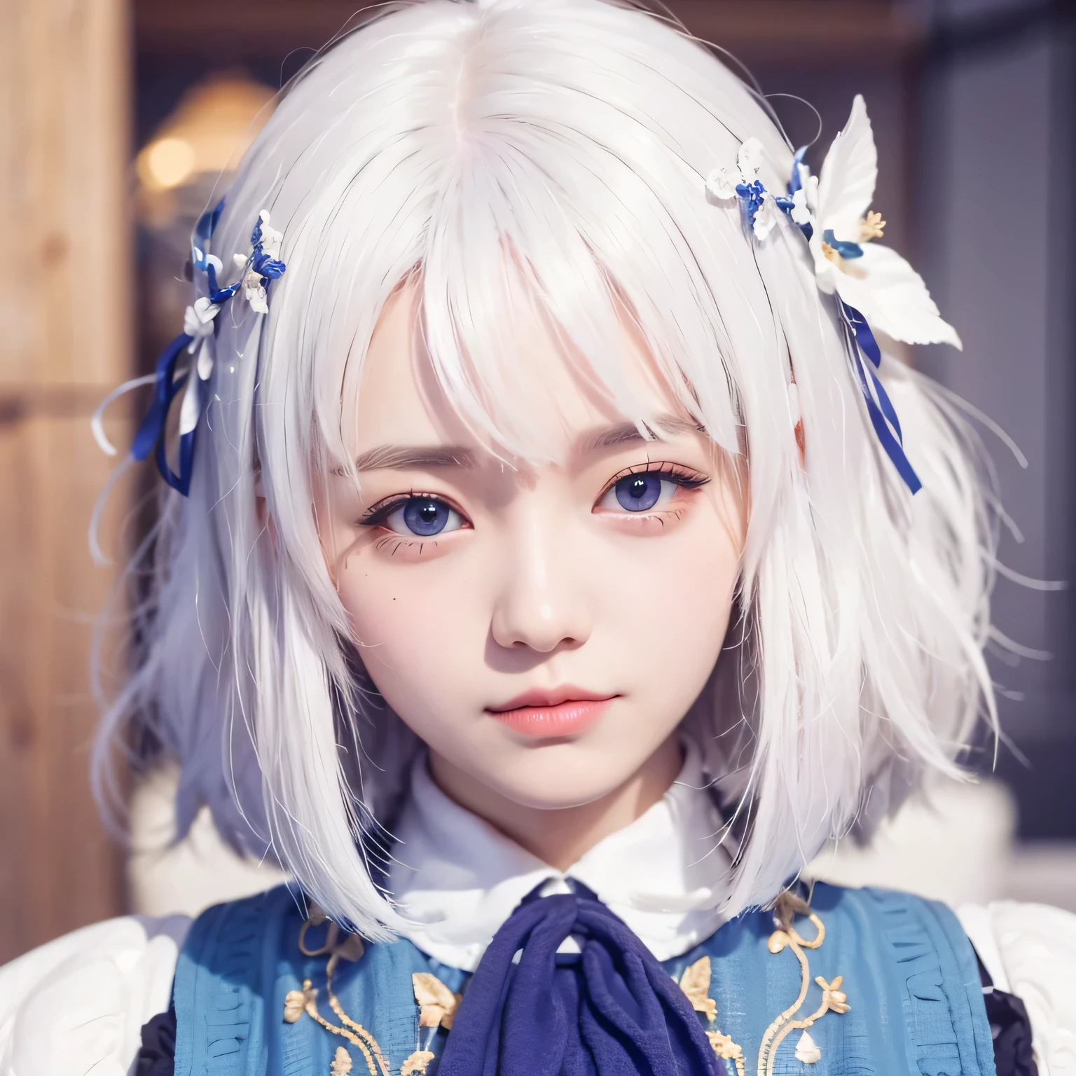 1girl, sakuna, short hair, white hair, ultra detail, realistic, 70mm lens,