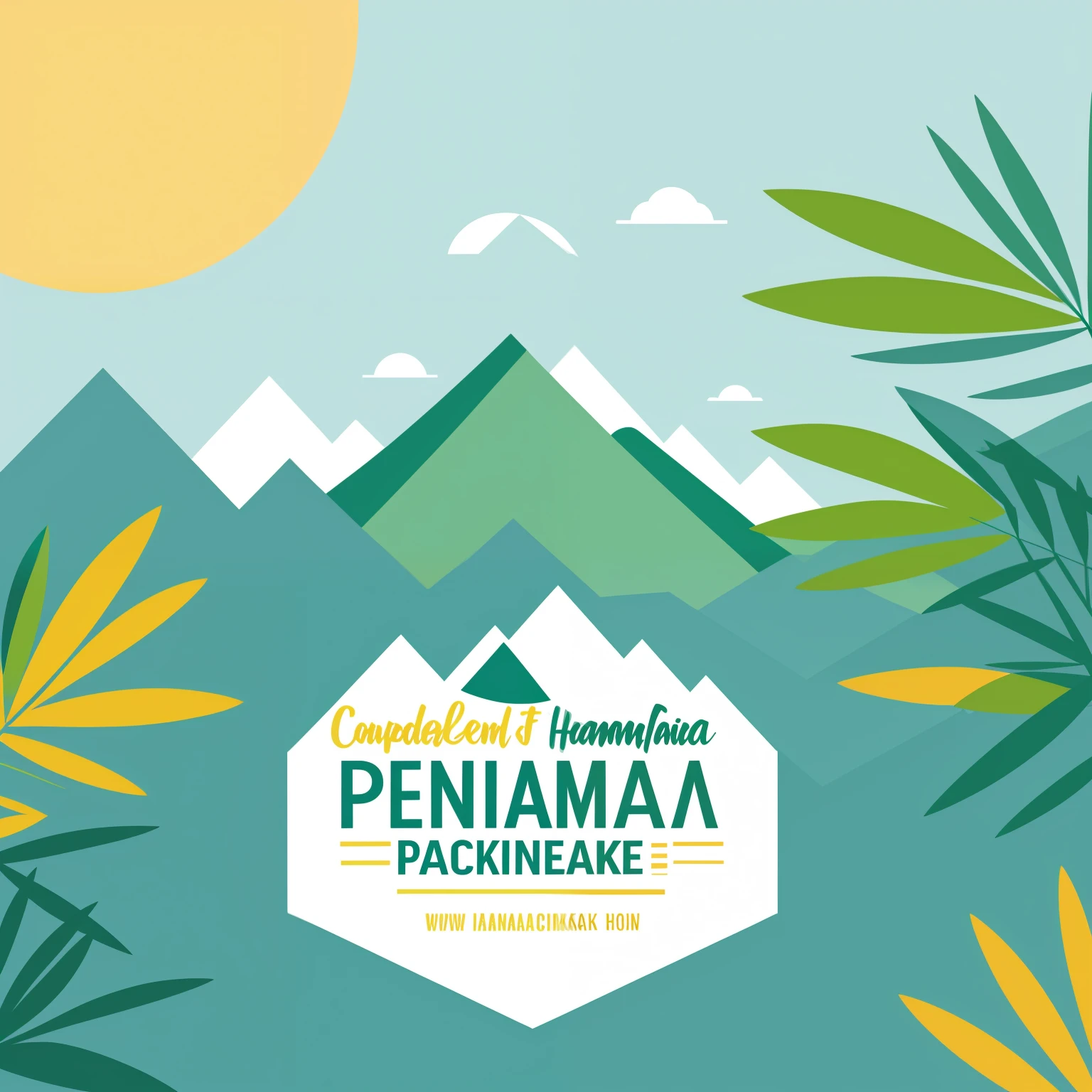 create a logo with the text "PRAMUKA PENEGAK PACET" centrally placed and prominently highlighted, framed by the silhouette of a majestic mountain range at the back, with intricate patterns of cascading coconut fronds subtly distributed across the border, showcasing a harmonious blend of traditional Indonesian motifs and modern minimalism, presented in high quality vectors, suitable for various branding purposes, exemplifying the essence of resilience and growth, evoking a sense of pride and identity for the community, designed in soothing pastel colors with subtle gradient shading, capturing the spirit of the Sundanese region in West Java, Indonesia