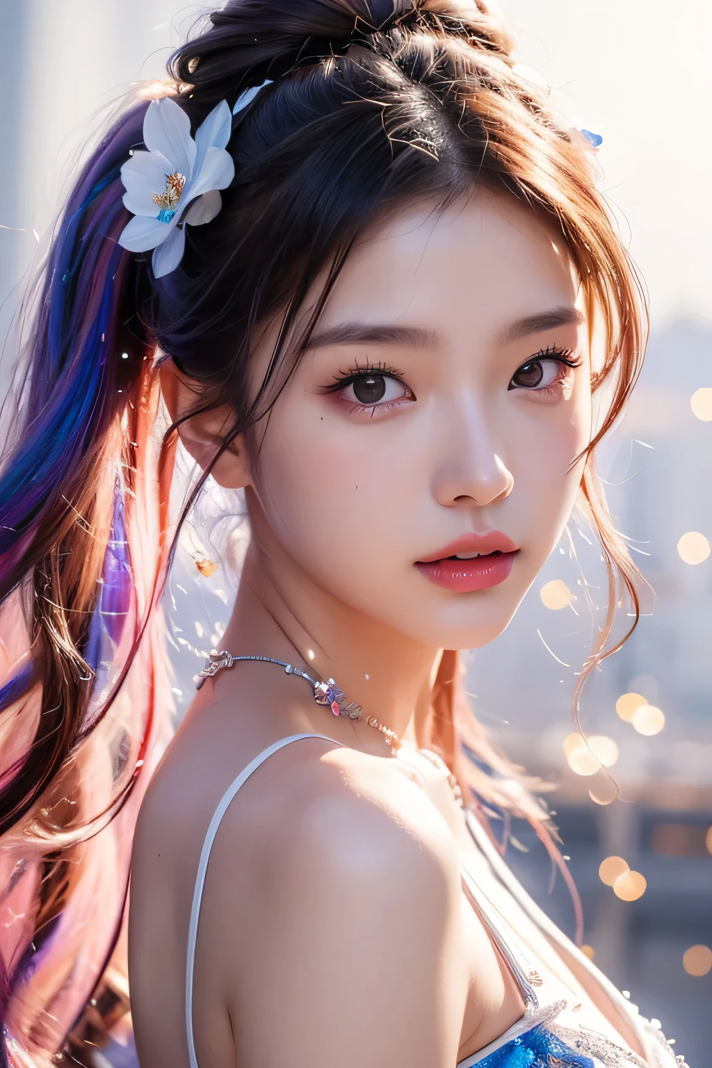 masterpiece, best quality, (extremely detailed CG unity 8k wallpaper, masterpiece, best quality, ultra-detailed, best shadow), (detailed background), (beautiful detailed face, beautiful detailed eyes), High contrast, (best illumination, an extremely delicate and beautiful),1girl,((colourful paint splashes on transparent background, dulux,)), ((caustic)), dynamic angle,beautiful detailed glow,full body, paint splash on face. Jennie kim,
