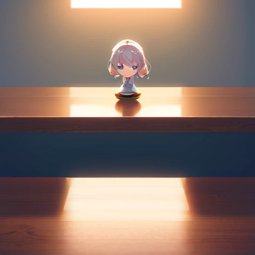 (Tabletop, highest quality:1), One Girl, alone, Little, White Background