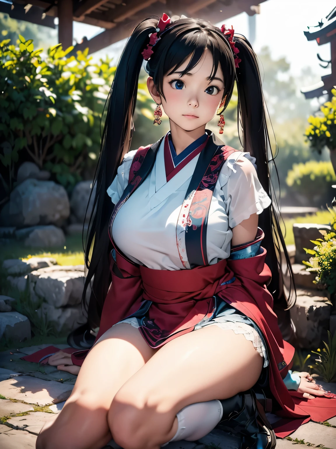 masutepiece, Best Quality, 1girl in,houraisan kaguya, jeweled branch of hourai,branch,Black hair,(Twin Tails Hair 1.2),Red Eyes,(Up Skirt 1.7), Wide sleeves,greybackground, Look Viewer, (stunningly attractive:1.3), (Dramatic:1.2),(masutepiece, Best Quality, ultra-detailliert, 8K, Raw photo:1.2), (Unreal Engine, Photorealistic:1.1), (beautifull detailed face, picture of a beautiful girl), (Cowboy Shot:1.2), (Looking at the camera:1.1) BREAK (1girl in), (Full body:1.2), (Beautiful hair), (Highly detailed CG Unity 8K wallpaper of a girl with perfect symmetrical cute face with cute hairstyle and white marble glowing skin:1.3),  (sad:1.2), Soft light, (ars old or over, under age of 20:1.2) BREAK ), deep blue huge breasts_lane, (cleavage:1.2), (sexual pose:1.3) BREAK, (Watch people:1.2), (Looking from below:1.2), taken by Canon EOS, SIGMA Art Lens 35mm F1.4, ISO 200 Shutter Speed 2000,((Spread your legs 1.5))　　　　　　　　　　　　　　,(Double penetration),(Sissy Hypno),(NSFW1.5),(Lewd chair),( dungeon),(asamiya　Athena),(purple hair 1.3),(vagina),(Rolexy&#39;s acme face),(Upskirt 1.8),(Vagina appreciation model 1.8),(defined crotch detail),(RAW1.5),(Focus from below1.5),(Lewd chair),( dungeon),(Sharpener 1.5),(soup),(No bread 2.0),(Sexy Chinese dress subjected to obscene torture 1.2),(Forced climax 1,2),,(vagina show 2.0),(two perfect legs spread legs 1.8),(vagina heart tattoo 1.2),(Navel Ejection),(lace sexy dress costume 1.3)
